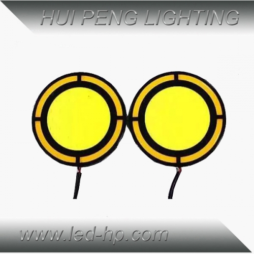 Circle Shape COB DRL+Turning Signal (White+Yellow)