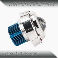 10W COB LED Motorcycle Headlight with double angel eye & Devil Eye