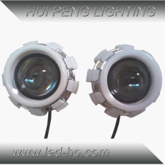 10W LED Motorcycle Headlight with 3 angel eyes & Demon Eye