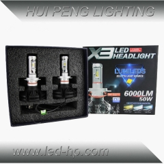 X3 50W 6000LM Car LED Headlight
