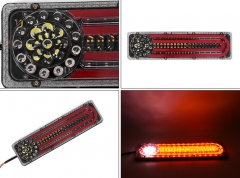 卡车尾灯LED方灯20LED双色尾灯12vLED方灯20leds红黄双色