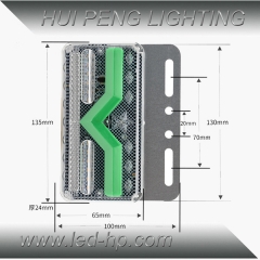 卡车尾灯LED方灯20LED双色尾灯12vLED方灯20leds红黄双色