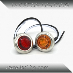 3/4 inch truck side light with chrome rim