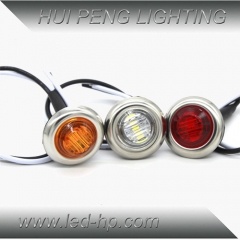 3/4 inch truck side light with chrome rim