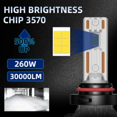 3570 Chip 260W 30000lm P5Q Car LED Headlight