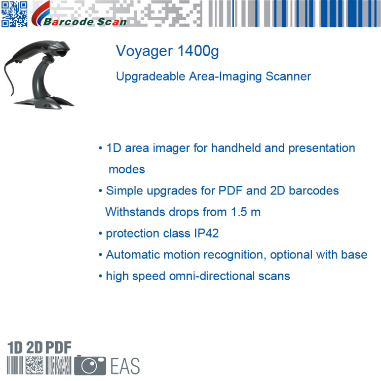 Voyager 1400g Upgradeable Area-Imaging Scanner