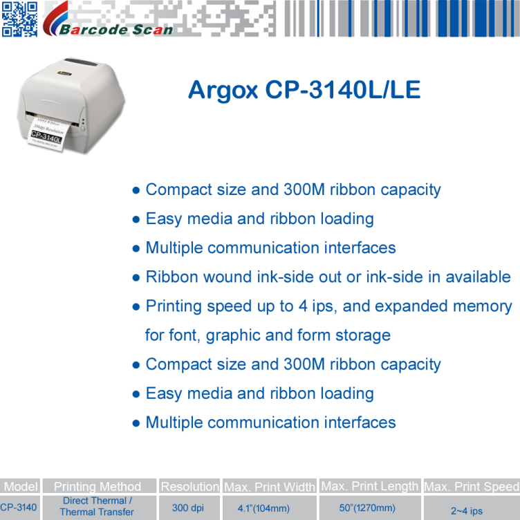 Argox CP-3140L jewelry barcode printer