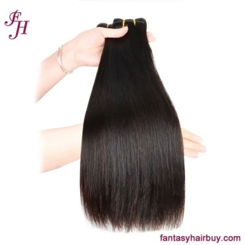 FH Raw hair Natural Black double drawn Hair Bone Straight Hair Bundle