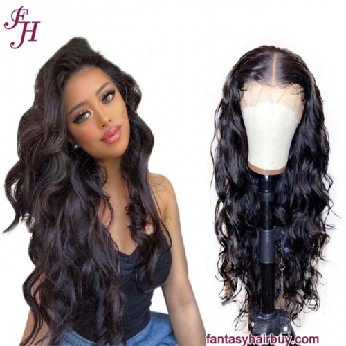 FH 13x4 HD  lace frontal wig body wave natural human hair deep parting