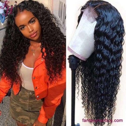 FH wholesale price 4×4 HD lace deep wave hair wig