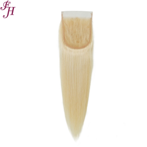 FH Pre Plucked 5×5 Closure Straight Human Hair Transparent Lace Closure 613