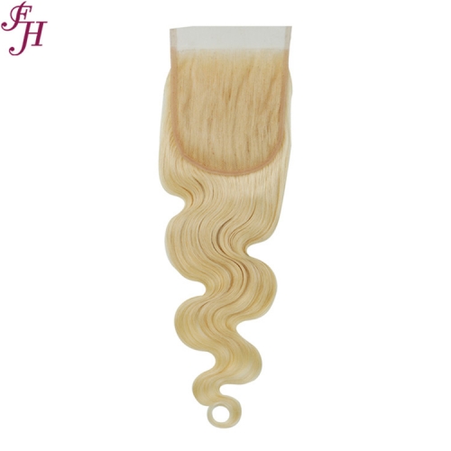 FH Pre Plucked 5×5 Closure Body Wave Human Hair Transparent Lace Closure 613