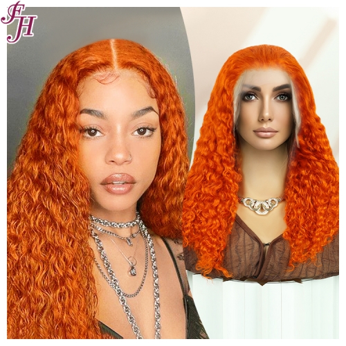 FH direct wholesale good volume 100% real human hair color #350 transparent lace frontal wig