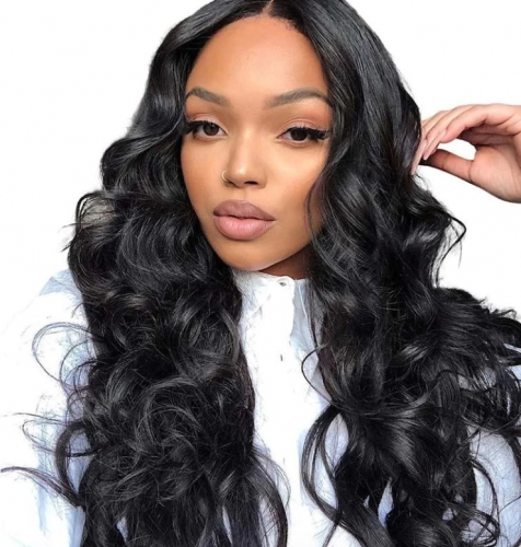 FH 5x5 HD Lace Closure Loose Wave Brazilian Human Hair Wig