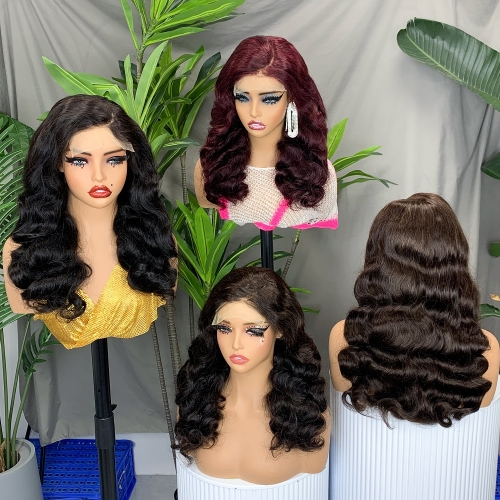 FH 24inch 5x5 Glueless Lace Front Loose Body Human Hair Wigs