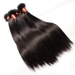【12A 4PCS】Straight Brazilian Virgin Hair Mixed Length Human Hair Bundles No Shedding
