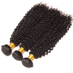 【13A 3PCS】Peruvian Hair Deep Wave Virgin Curly Hair Bundles Natural Black Peruvian Virgin Human Hair