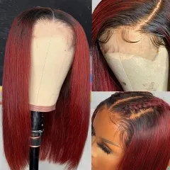 【New Arrival!】Ulahair 13a 4*4 Lace Wigs Bob Length Burgundy Color Closure Wig Straight And Body Wave 1b/99j Bob Wigs With 250% Density Customize 3 Day