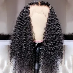 【Transparent Lace】13A Kinky Curly 250% Density 13*4 Lace Front Wigs Afro Curls 4x4 Closure Lace Wigs With Kinky Curly ULW38