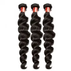 【12A 3PCS】High Quality Virgin Brazilian Loose Wave Human Hair 3 Bundles