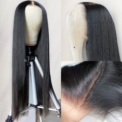 【13*6 Big Lace】13A 250% Full-Max Density Straight Big Parting Transparent/HD Lace Frontal Closure Wigs ULW50