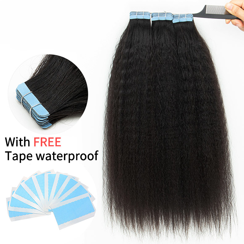 kinky straight tape-in hair extensions