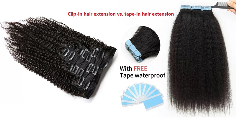 clip-ins vs tape-in hair extensions