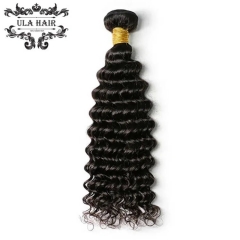 【13A 1PCS】Malaysian Hair Bundles Deep Wave Human Hair Virgin Hair Natural Black Color Bundles Hair Ula Hair