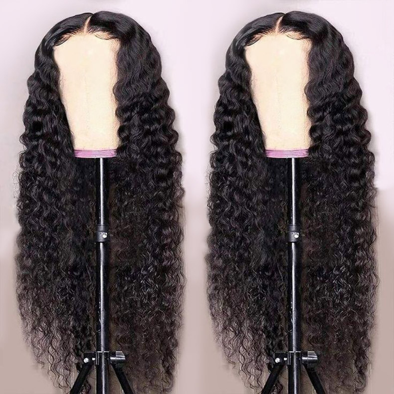 lace front wig human hair deep wave hair