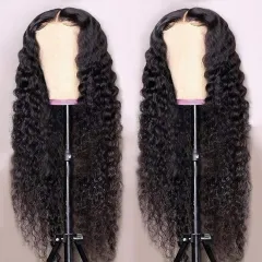 Wear And Go Glueless Wig Water Wave 5*5 HD Lace Closure Upgrade Pre-cut HD Lace Pre-plucked Hairline Wig