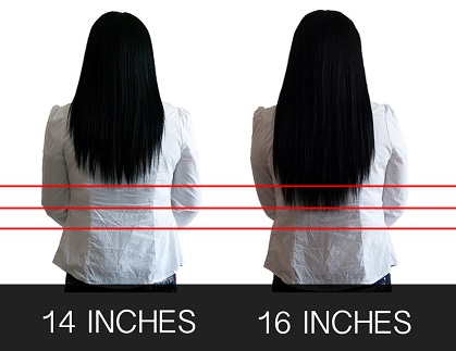 14 inch hair vs. 16 inch hair straight