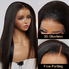 【3D 13X4 Glueless Wig】13X4 New Bleached Knots 180% / 250% Full-Max Density 3D Lace Frontal Human Hair Wigs ULW134
