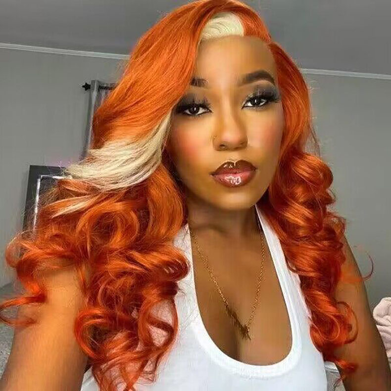 ginger highlight hair black women