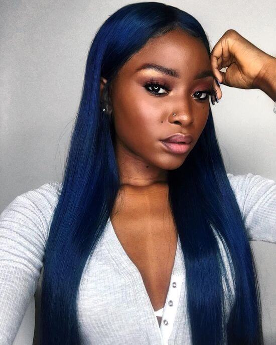 blue black hair black women