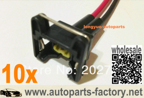 longyue 10pcs 2 way Fuel Injector Connector wire harness 6"