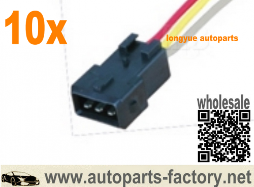 longyue 10pcs 3 way JPT male connector pigtail wiring harness 8"