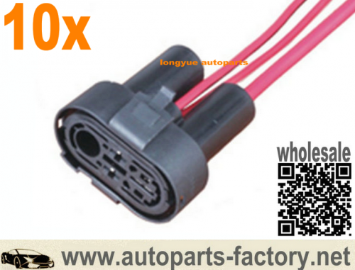 longyue 10pcs 3-wire Universal Female Connector wiring harness 6"