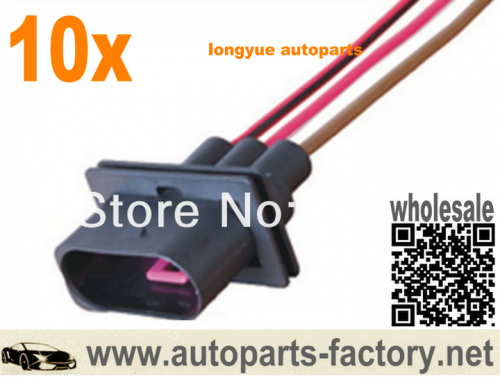 longyue 10pcs 3-way 1J0 906 443 Male Connector wiring harness 1J0906443 8"
