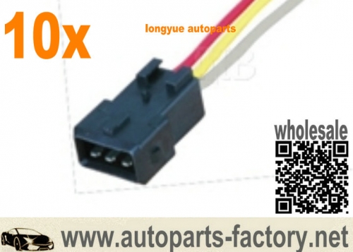 longyue 10pcs GM 3pin Connector Wiring Harness 6”