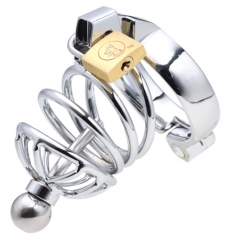 Metal male chastity device
