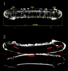 Sales of large size glass special offer longer bold simulation of large size double penis energy-saving direct manufacturers