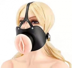 Oral Sex Mouth Gag Large Model Leather Locked Blow job Open Mouth Gags