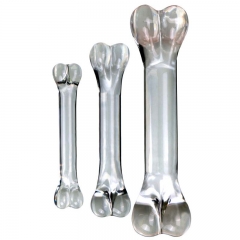 Simulation of large bone rod double head dragon transparent glass penis anal plug