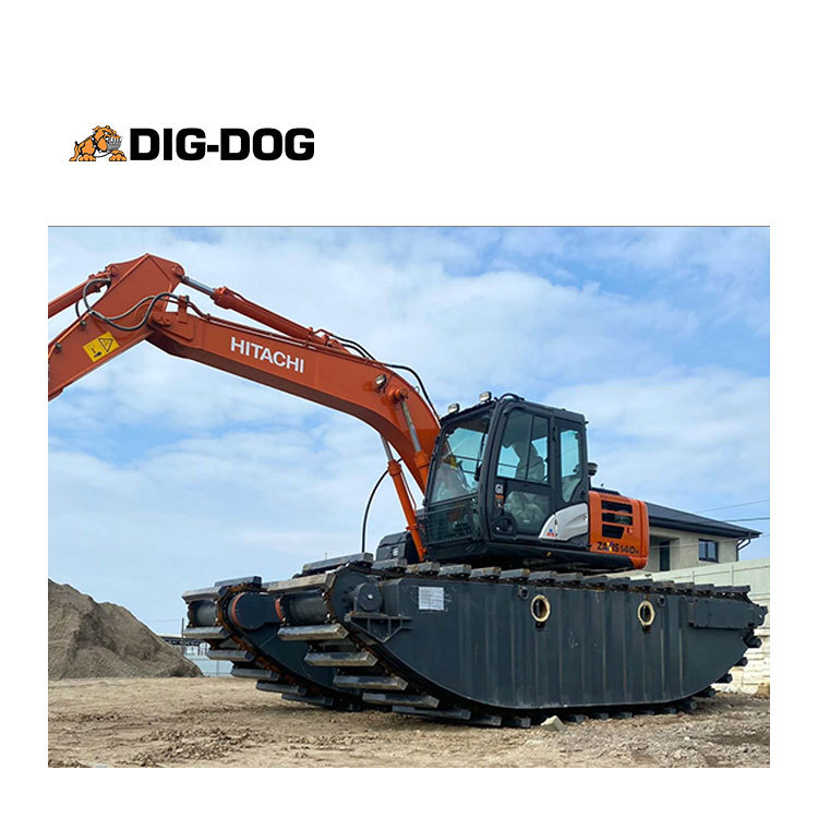 DIG DOG High Quality Amphibious Excavator dredger pontoon Undercarriage Swamp Amphibious Pontoon