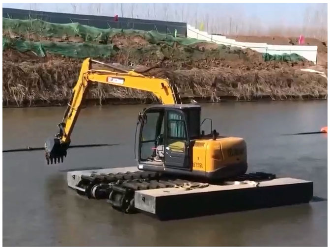 Amphibious Pontoon Excavator | function and working conditions