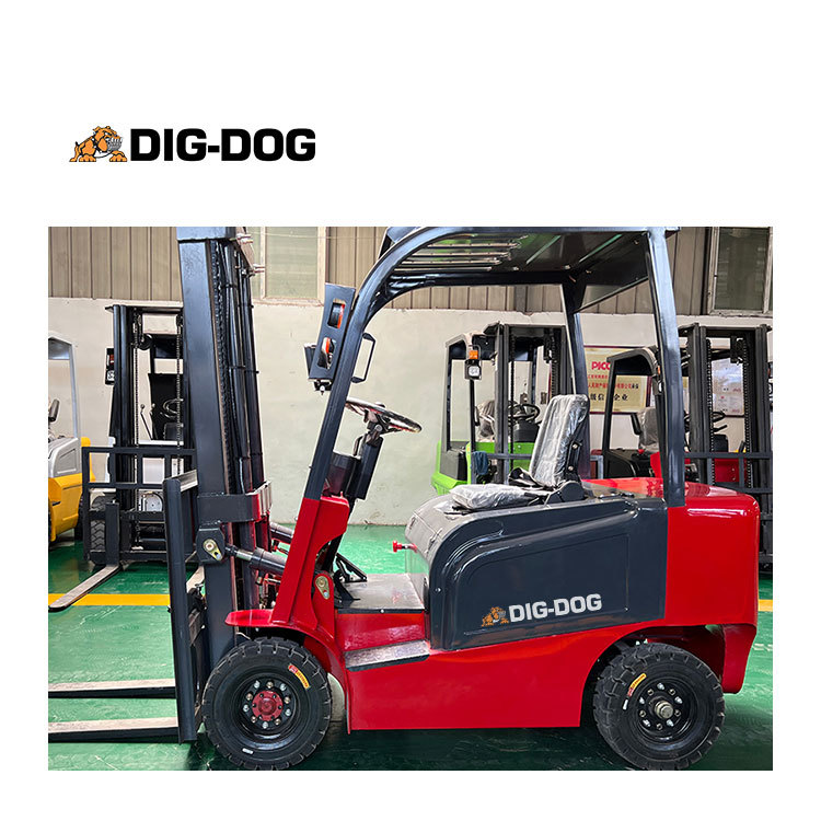 DIG DOG Factory Direct Sale High Reach Mini Electric Forklift Truck 1 ton with Multifunctional Attachment