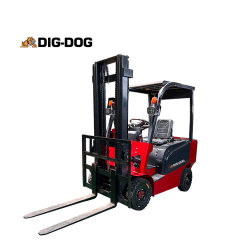 DIG DOG Factory Direct Sale High Reach Mini Electric Forklift Truck 1 ton with Multifunctional Attachment
