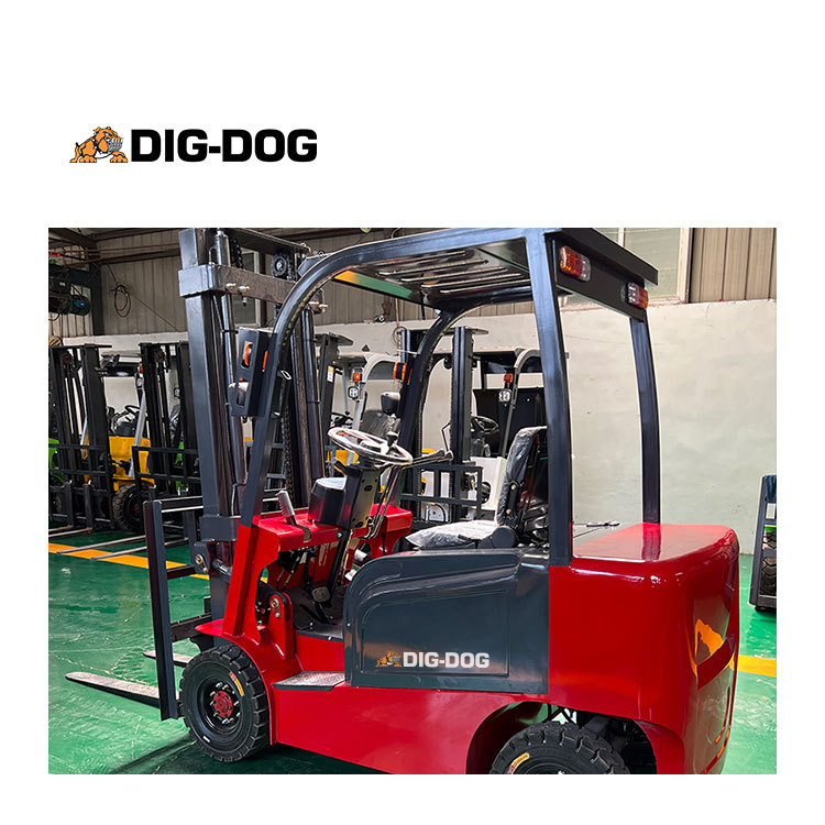 DIG DOG Factory Direct Sale High Reach Mini Electric Forklift Truck 1 ton with Multifunctional Attachment