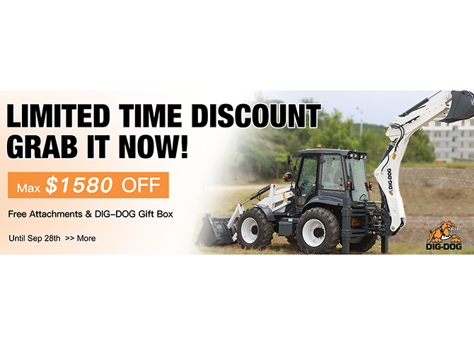 DIG-DOG Earthmoving machine promotion, limited time discount. Grab it now!