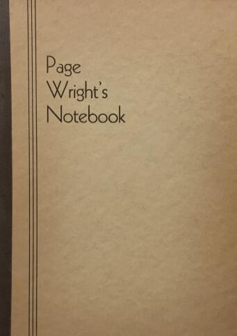 Notebook by T. Page Wright